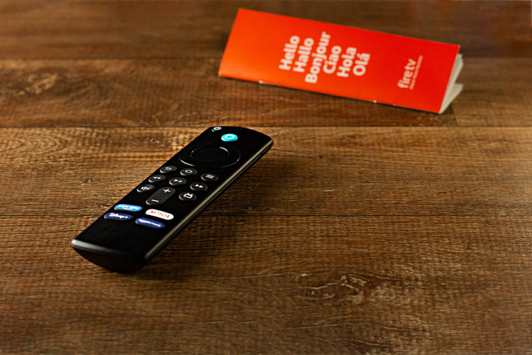 Amazon Fire TV remote with guideline