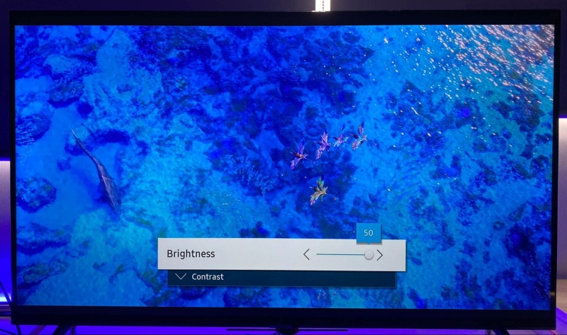 Brightness is set to Max on Samsung TV