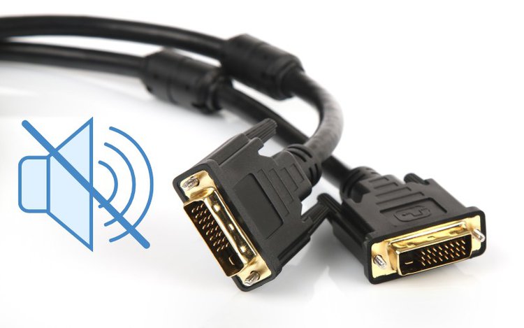 DVI cables don't carry audio