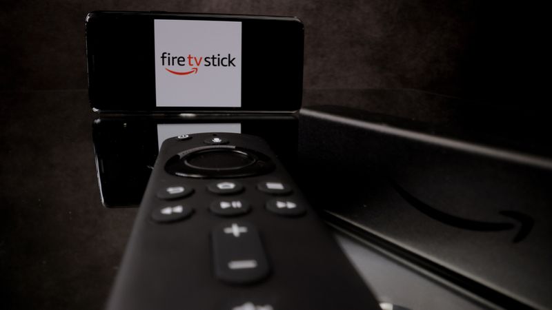 a 4K fire stick in close-up view