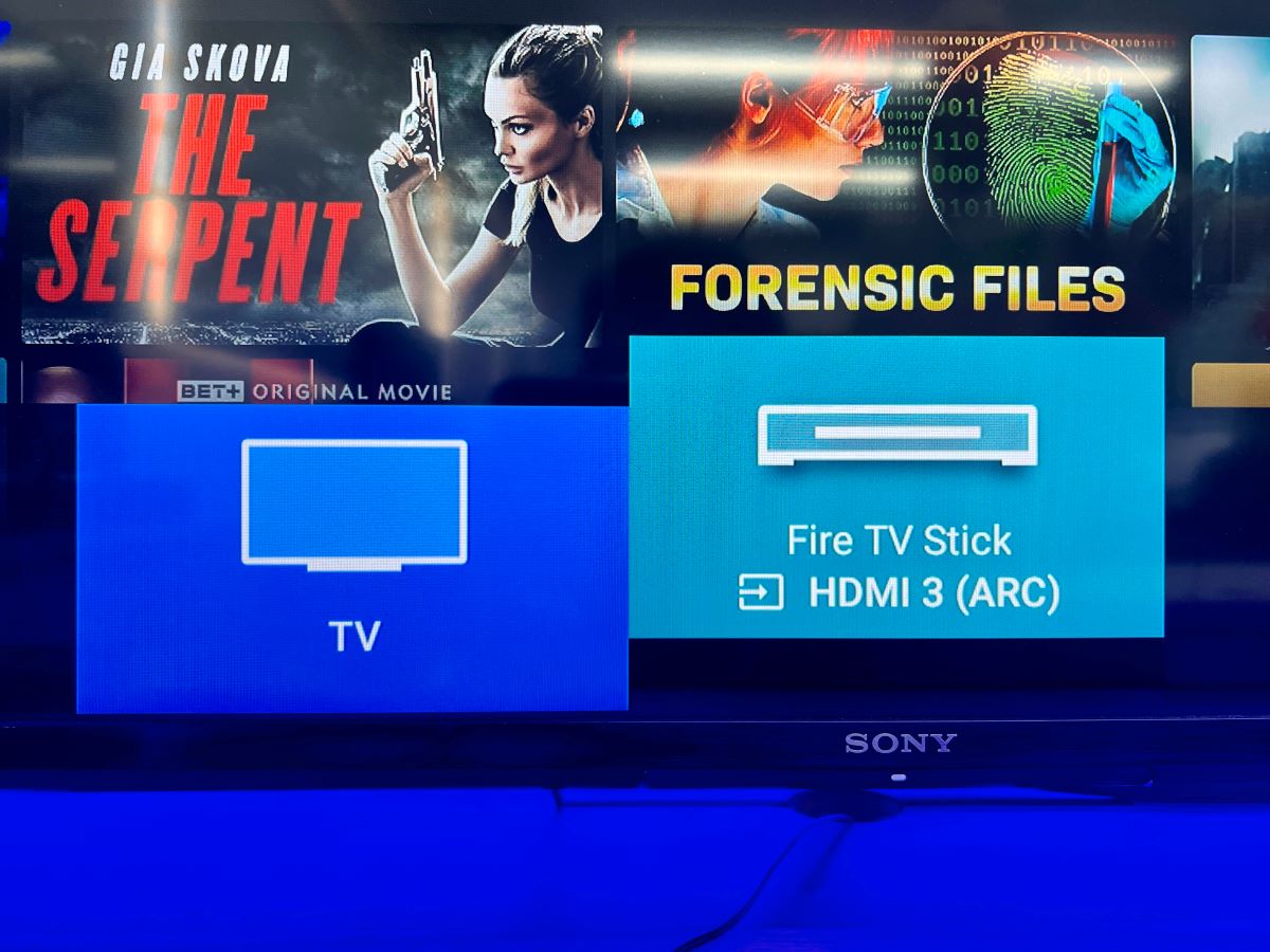 change input to a fire tv stick on a sony tv