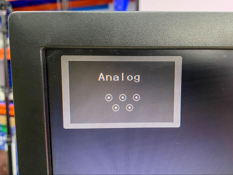 Analog (VGA) input option on a monitor