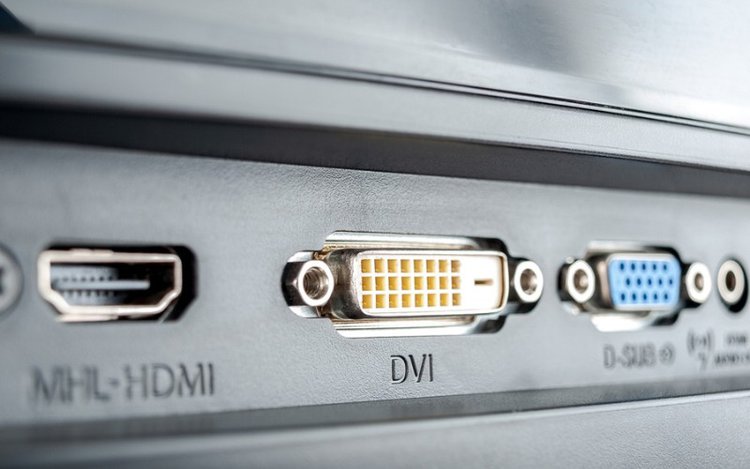 DVI Port on the back of a TV or a monitor
