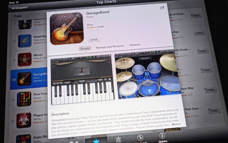 Ipad with Apple Music app screen