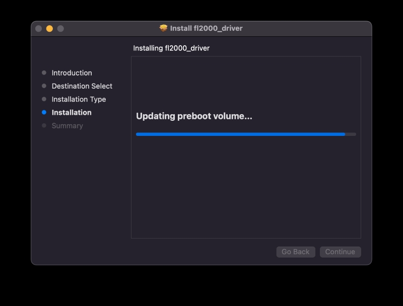 Updating preboot volume notification on a Macbook