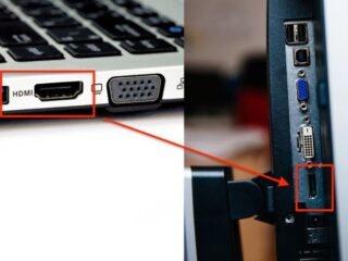 a HDMI laptop and a Displayport monitor