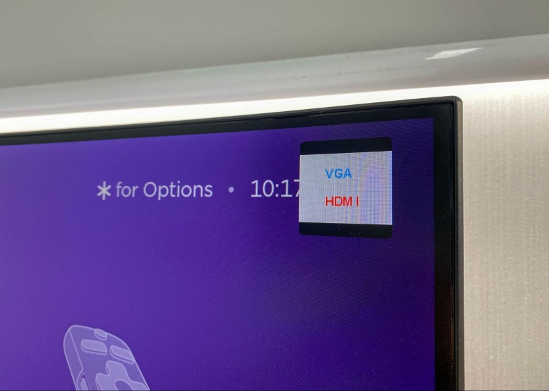 select HDMI input option on the monitor
