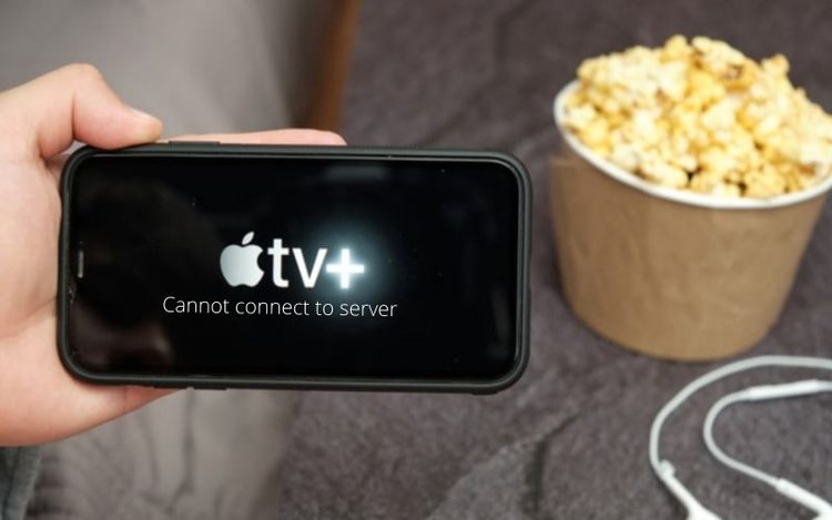 Apple TV plus cannot connect to server on iphone screen