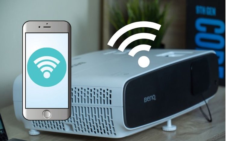 BenQ projector connect with a phone via wifi hotspot