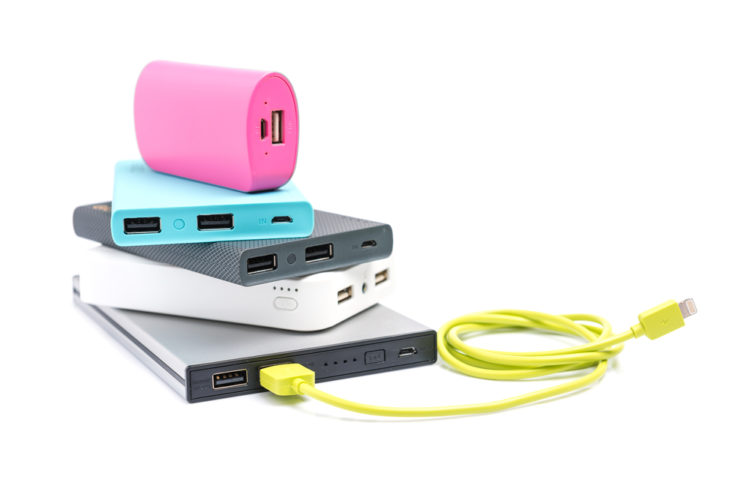 Power Banks and a yellow cable