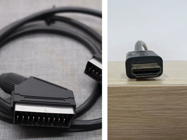 SCART and HDMI side by side together