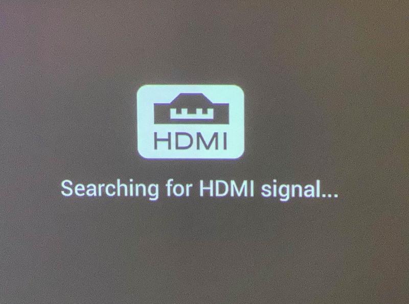 Searching for HDMI signal screen