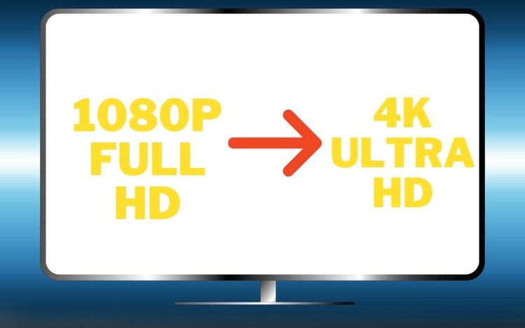 a 1080p full HD turn to 4K ultra HD screen on TV