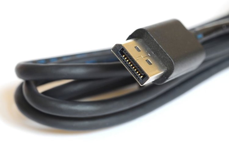 a black DisplayPort cable