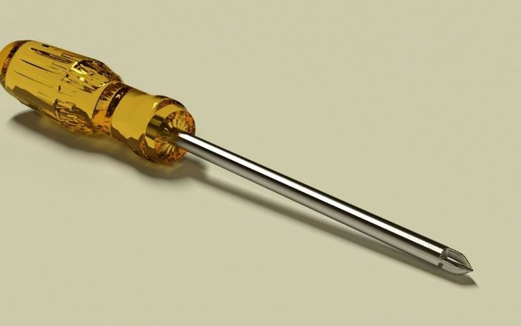a yellow Phillips-head screwdriver
