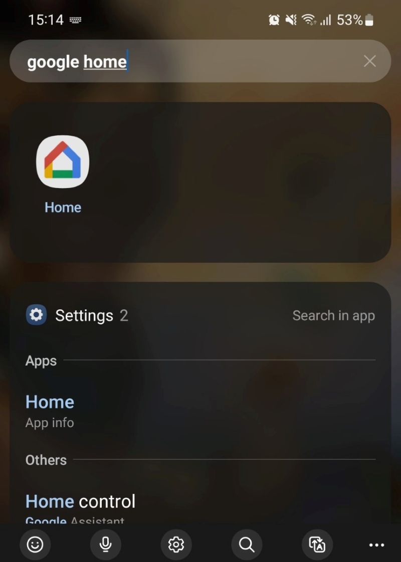 open the Google Home app on an Android phone
