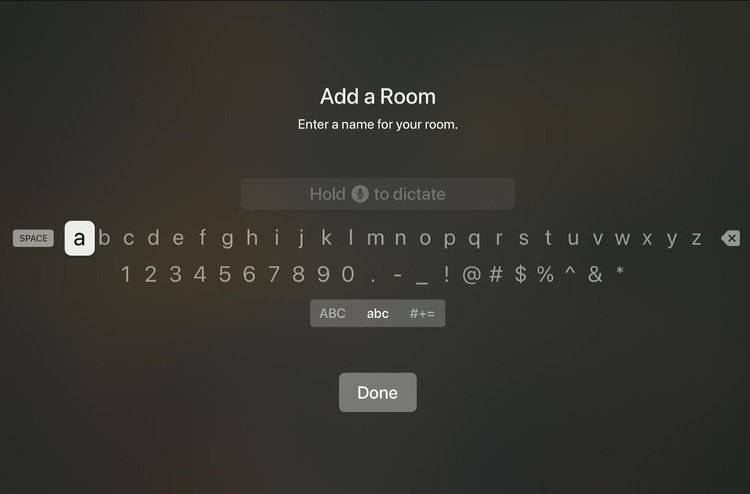 set a room name for your apple tv