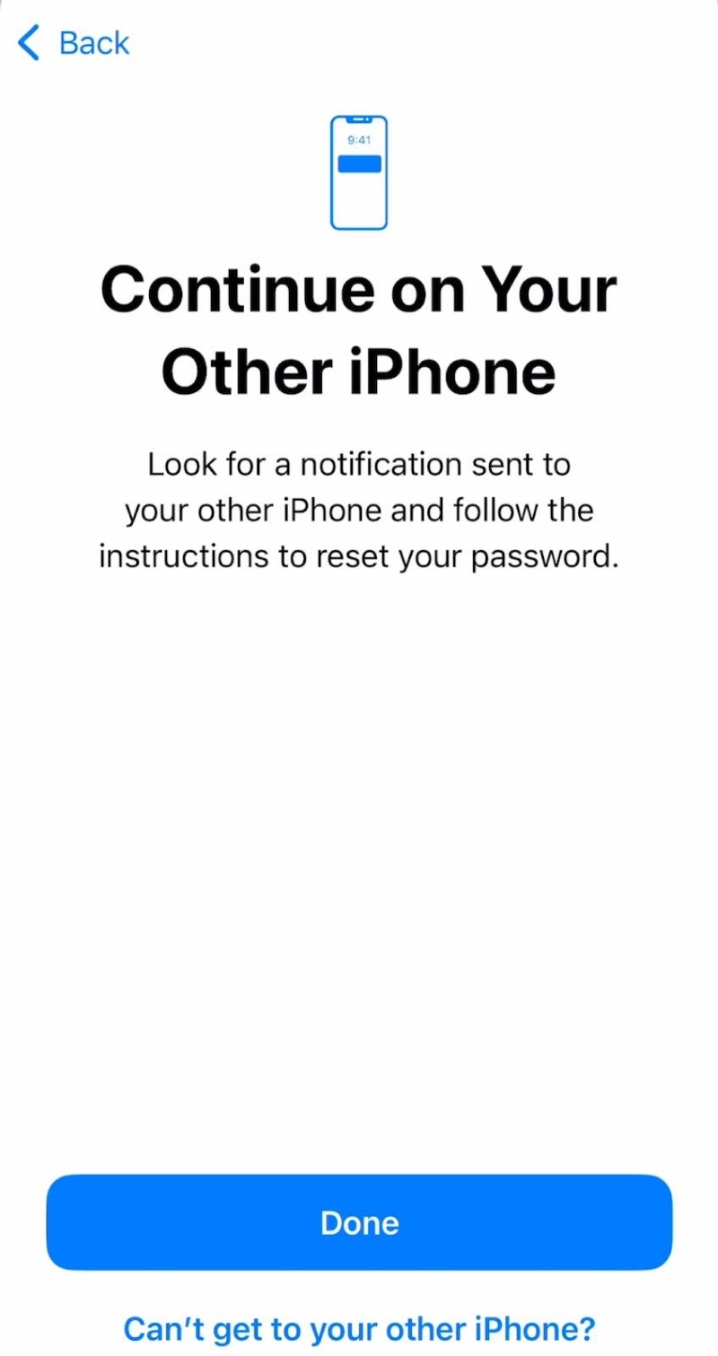 Continue on your other iPhone screen