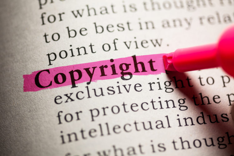 Copyright is highlighted in the book