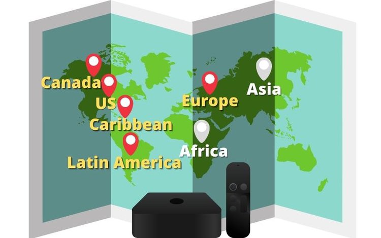 Countries Apple TV Available and Not Available