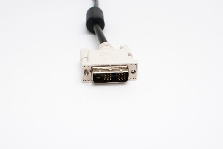 White DVI cable