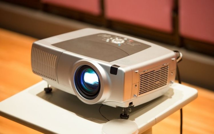 a projector on a table