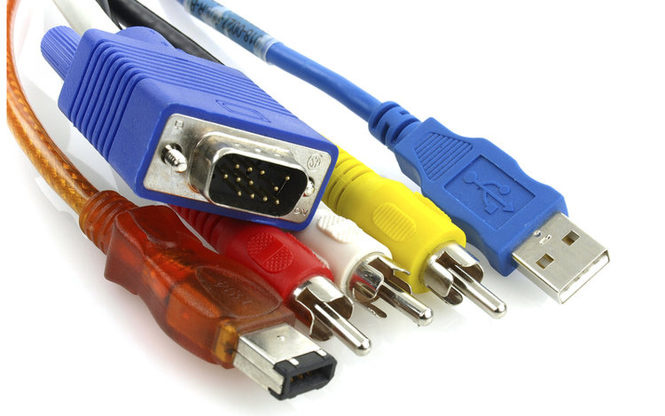 a set of VGA or HDMI cables