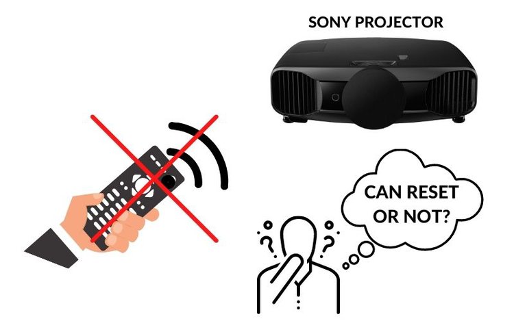 can you reset a sony projector without a remote