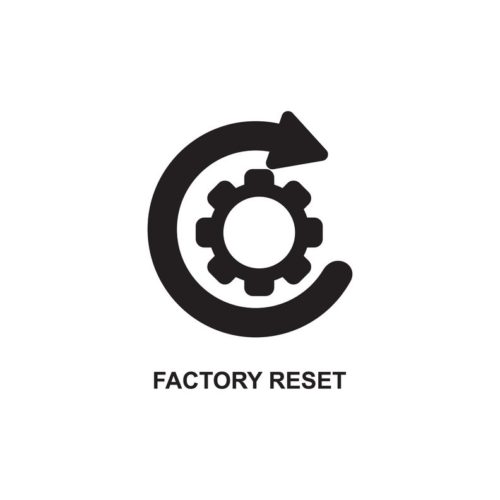 factory reset icon