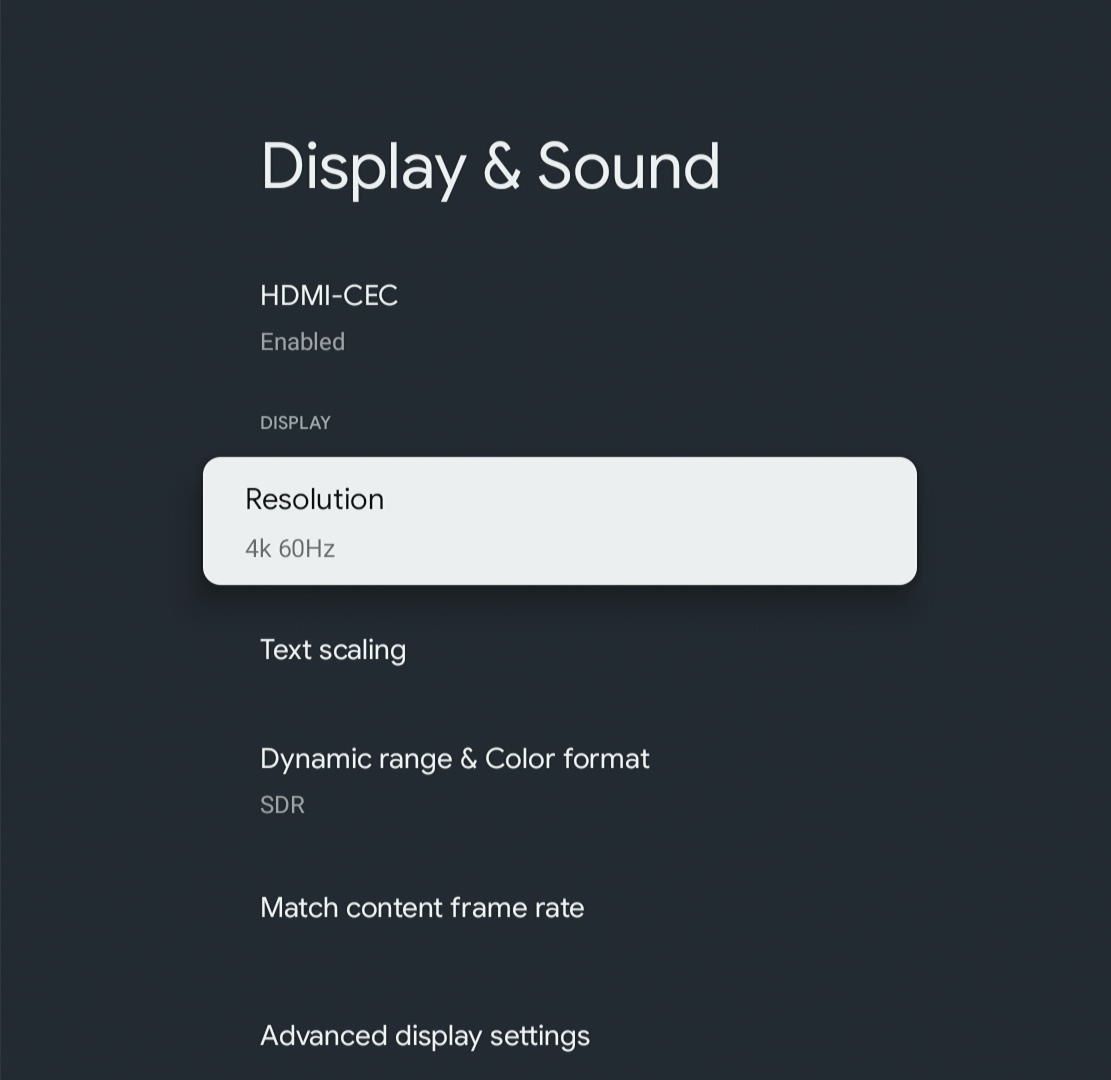 resolution option is highlighted in display & sound tab