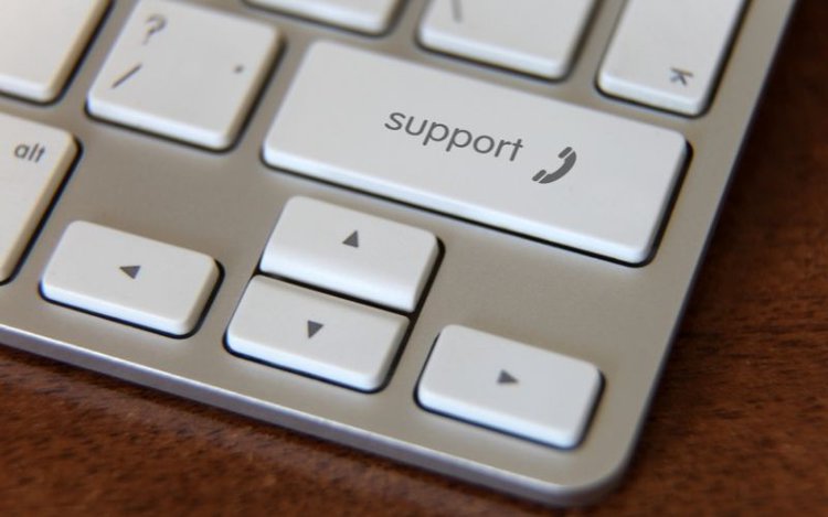 Support-Taste auf der Tastatur