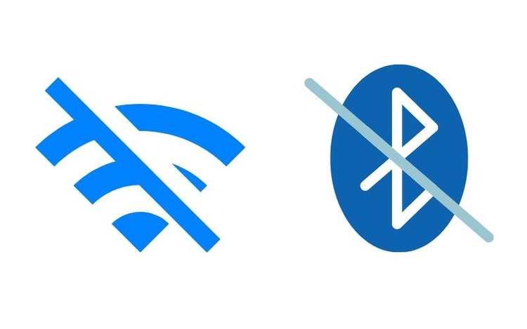 WLAN und Bluetooth aus