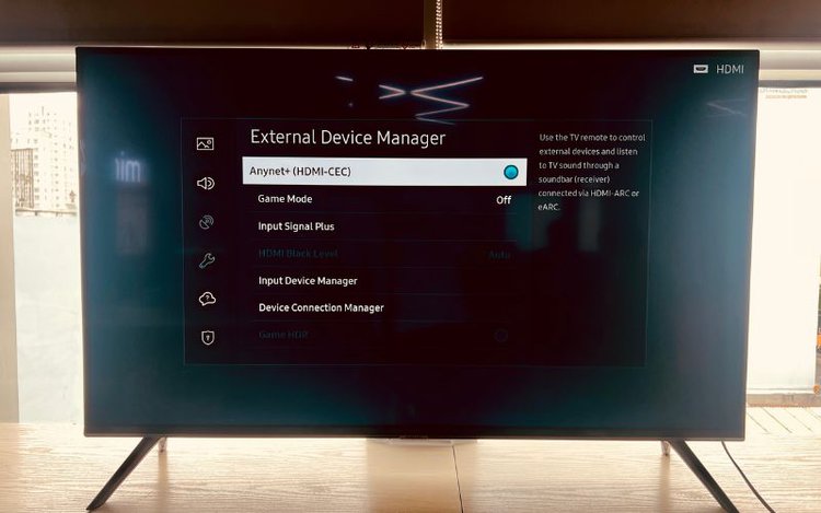 Anynet setting on Samsung smart TV