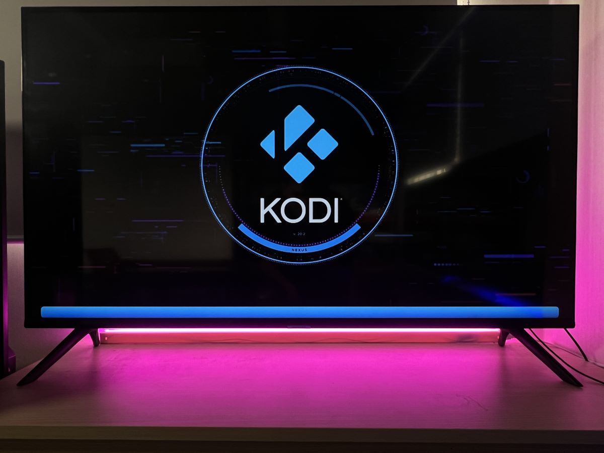 Kodi app is running on TV
