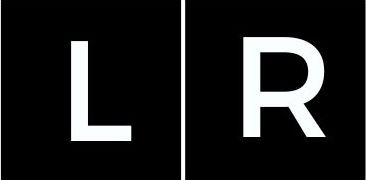 L and R means for Left and Right with a black background for each letter
