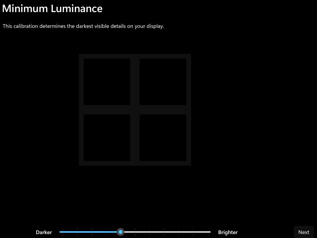 The Minimum Luminance scaler for user to increase or decrease the brightness of HDR