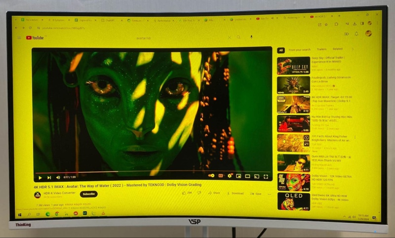 a bad yellow-tinted monitor