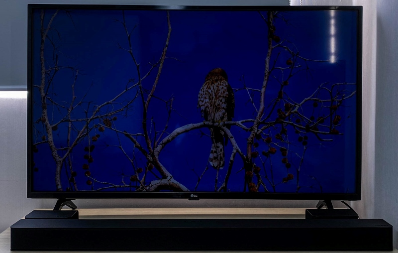 a too-dim smart TV screen