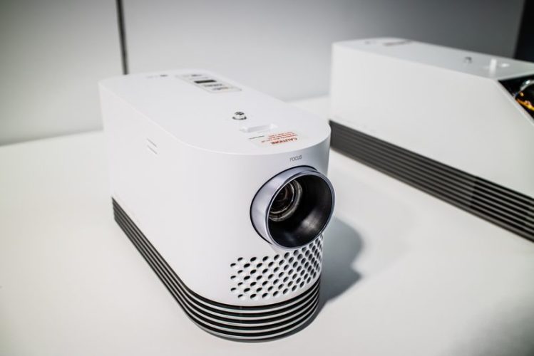 a white laser projector