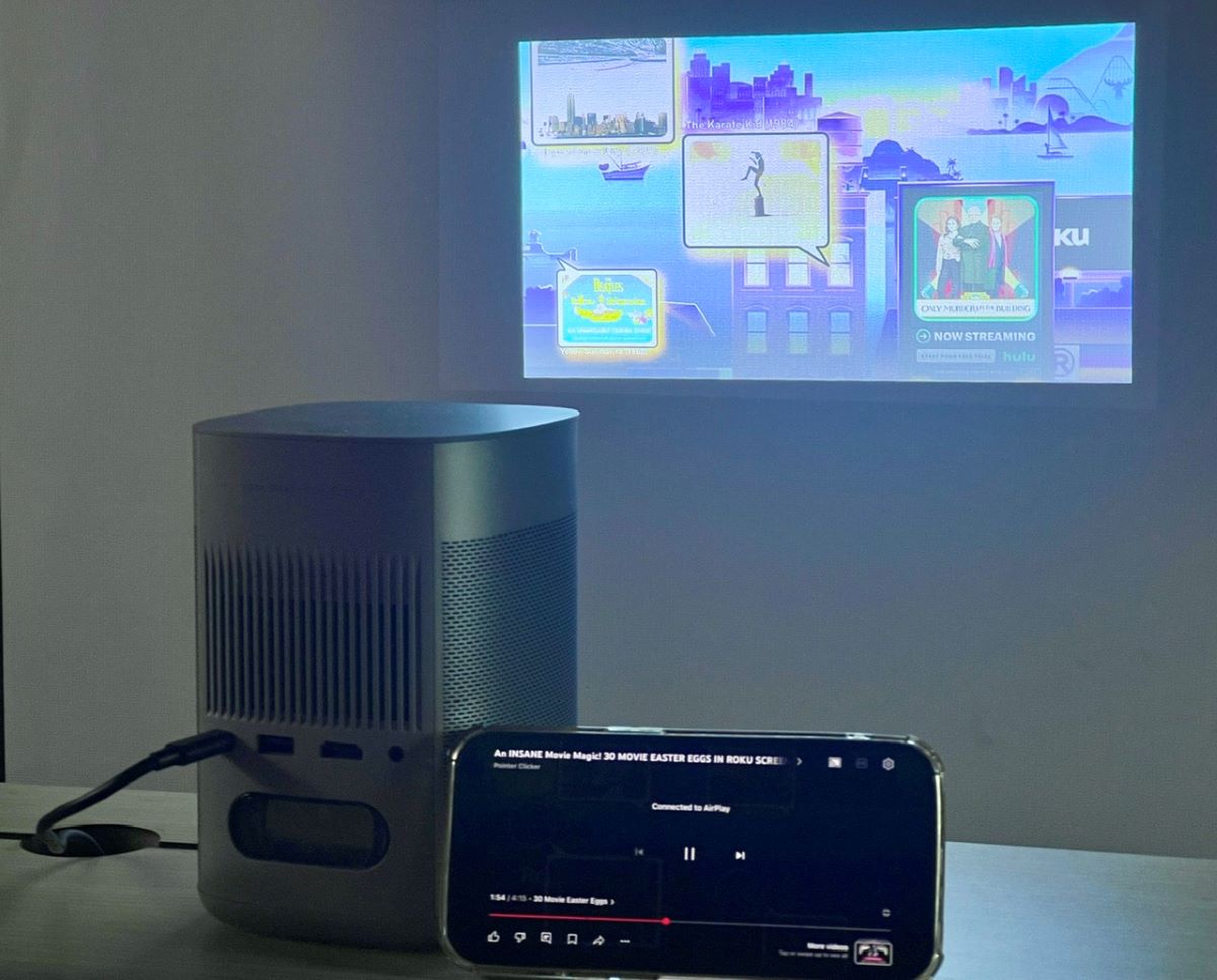 chromecast youtube from an iphone onto an xgimi projector