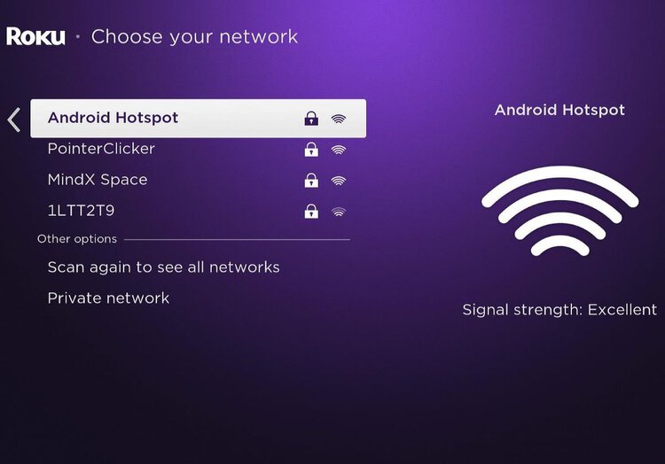 connect a roku to an android hotspot