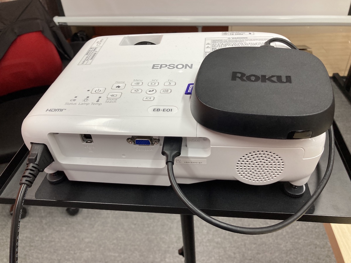 connect a roku ultra to an epson projector