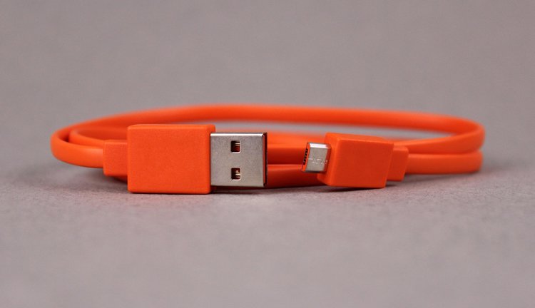 orange USB data cable