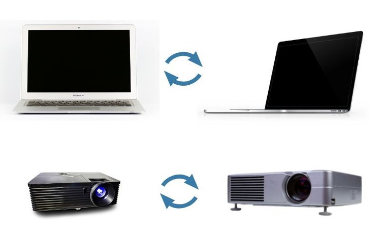 replacing macbook and projector to troubleshoot the connection error