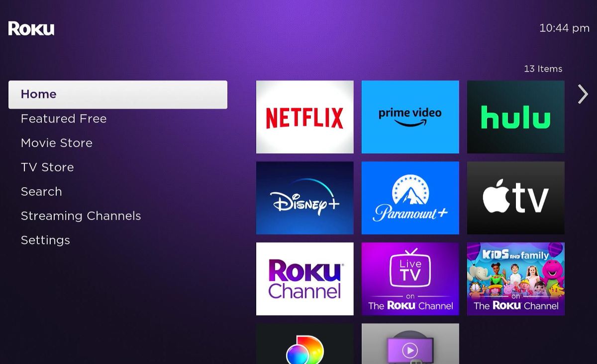 roku home screen