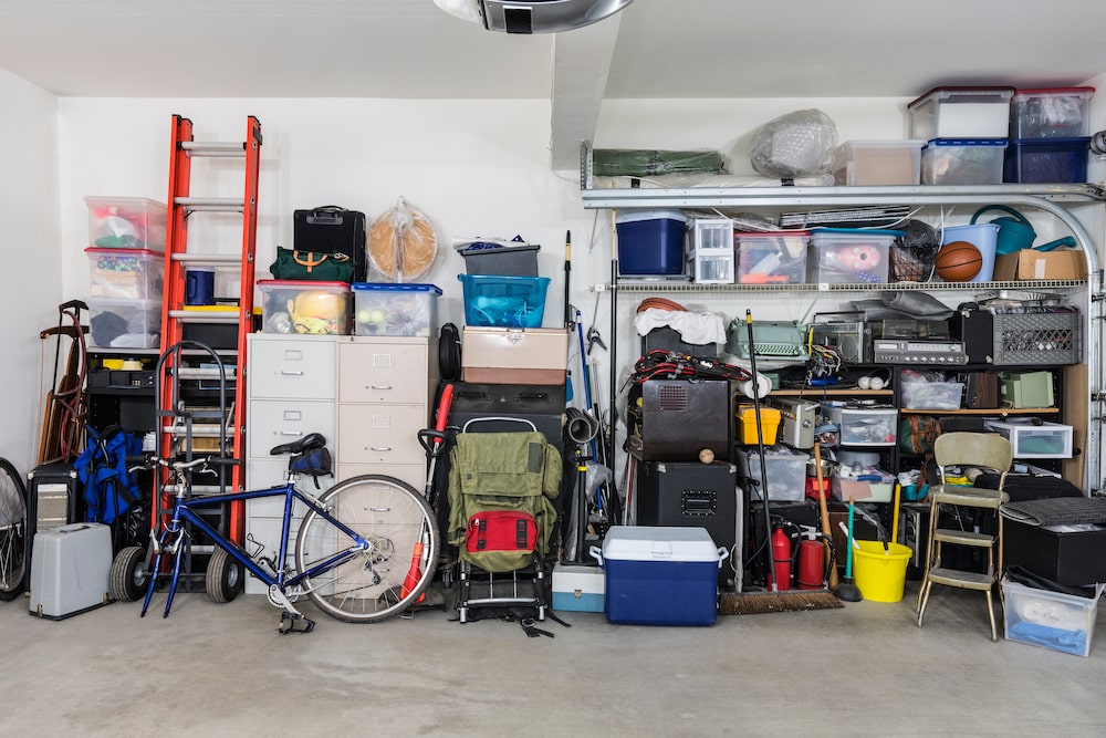 a garage full of stuff
