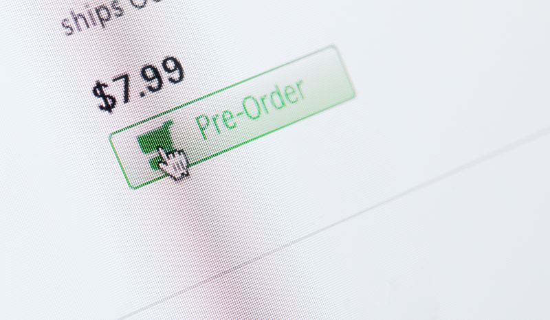 hand mouse cursor on pre-order button