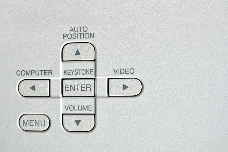 projector control panel with keystone button