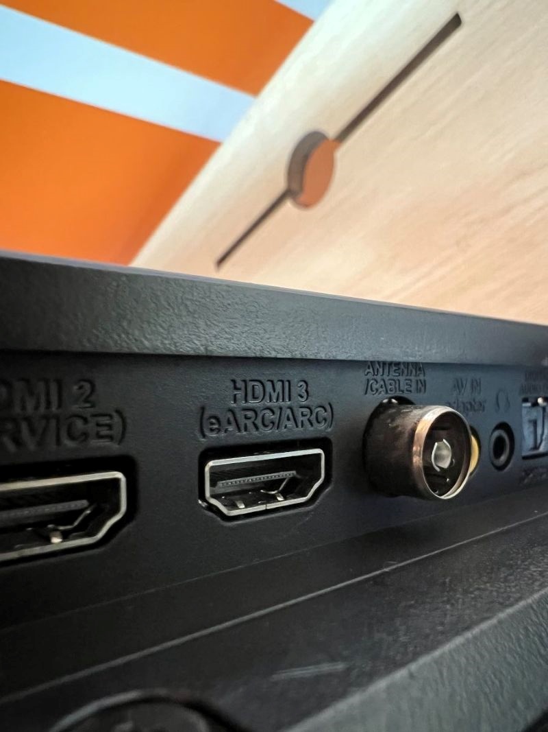 ARC HDMI port on the TV's rear side