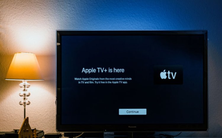 Apple TV+ free trial message on TV